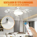 Lâmpada Ventilador de Teto WEG com 4 Hélices e Controle Remoto / Ventilação Eficiente e Iluminação Elegante para Qualquer Ambiente!