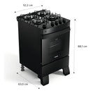 Fogão 4 Bocas Preto Consul Com Mesa De Vidro - Cfo4vce